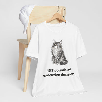 13.7 Pounds of Executive Decision — Funny Maine Coon T-Shirt