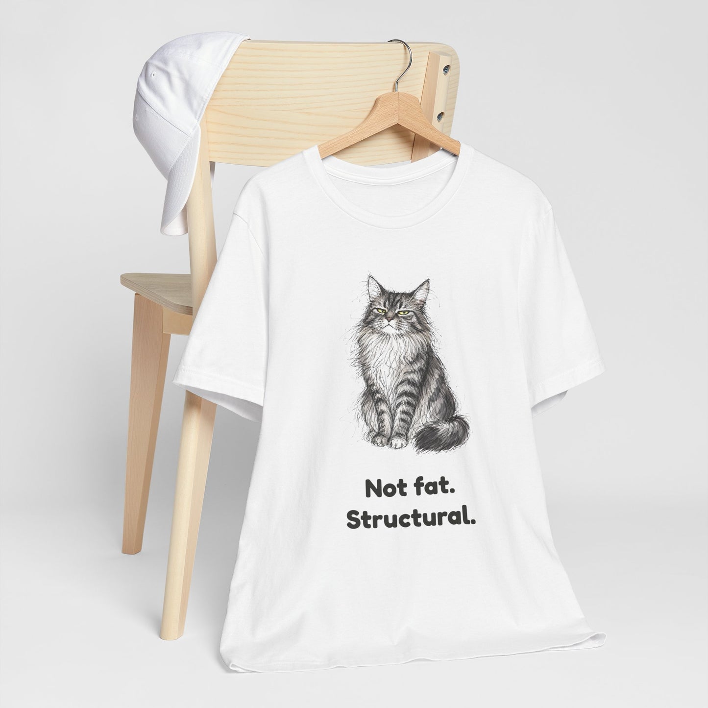 Not Fat. Structural. — Funny Cat T-Shirt