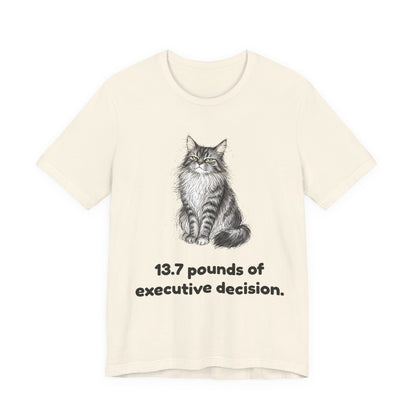 13.7 Pounds of Executive Decision — Funny Maine Coon T-Shirt