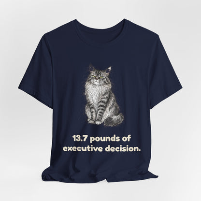 13.7 Pounds of Executive Decision — Funny Maine Coon T-Shirt