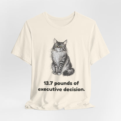13.7 Pounds of Executive Decision — Funny Maine Coon T-Shirt