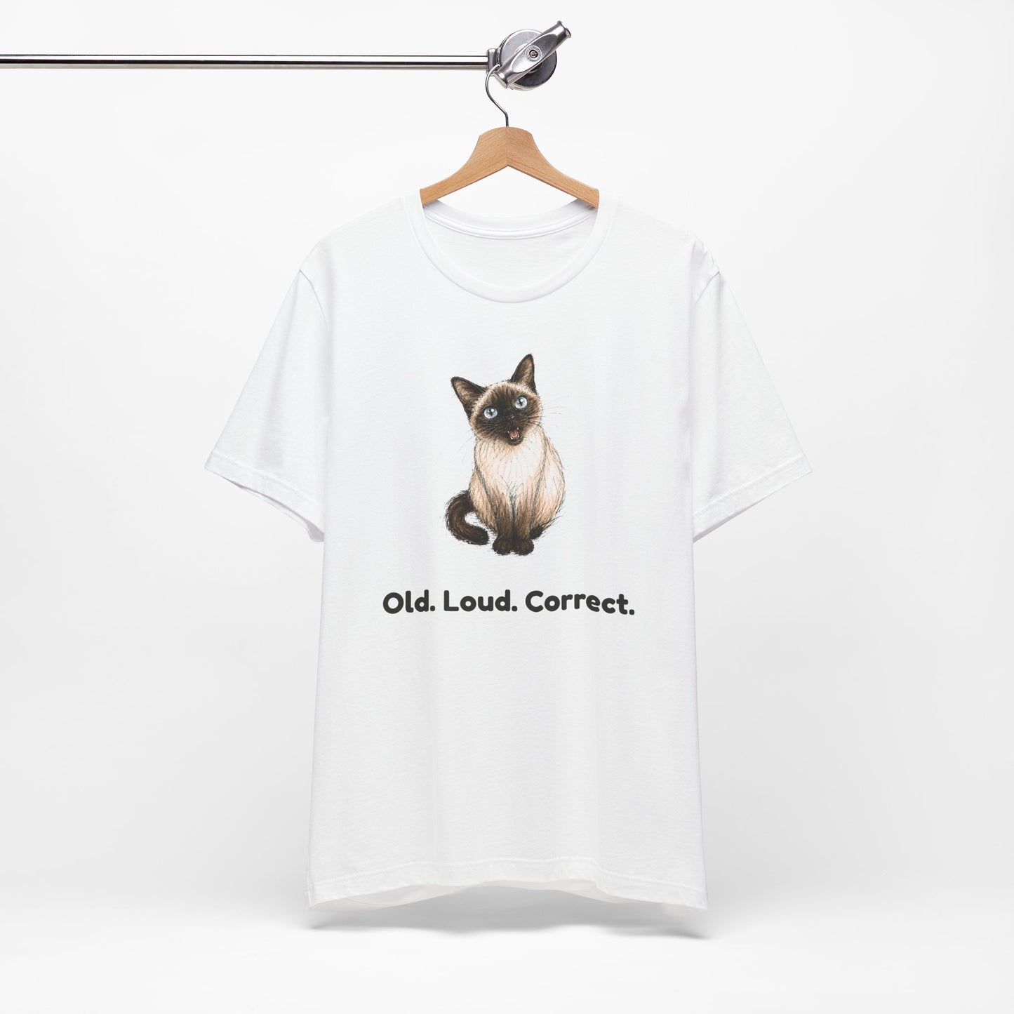 Old. Loud. Correct. — Funny Senior Cat T-Shirt