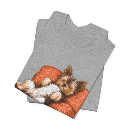 Bred to Work Retired to the Couch — Funny Yorkshire Terrier T-Shirt