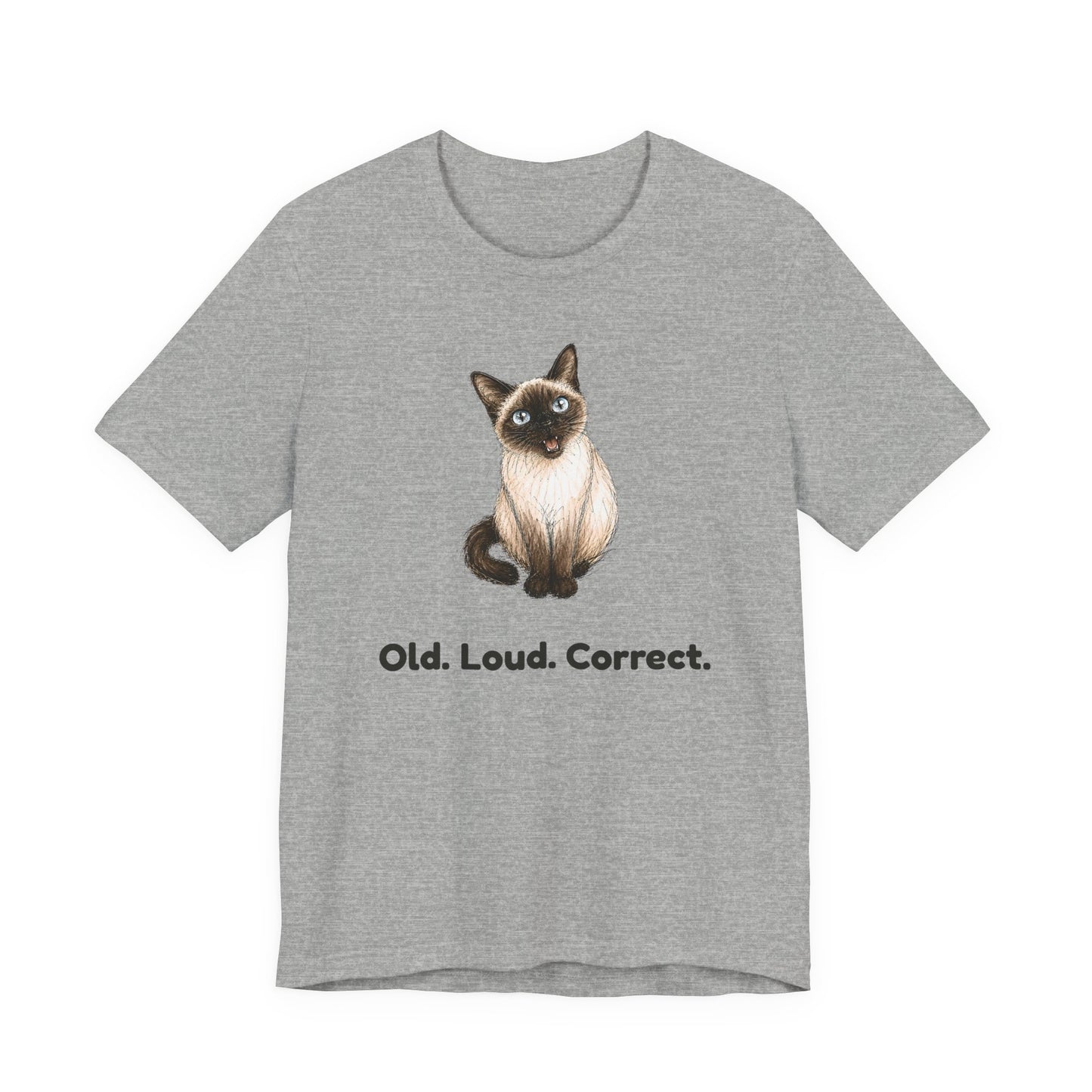 Old. Loud. Correct. — Funny Senior Cat T-Shirt