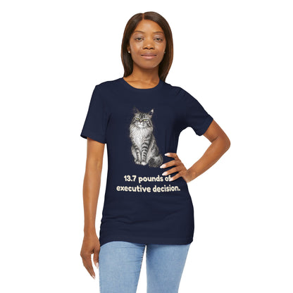 13.7 Pounds of Executive Decision — Funny Maine Coon T-Shirt