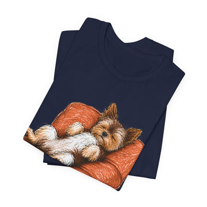 Bred to Work Retired to the Couch — Funny Yorkshire Terrier T-Shirt
