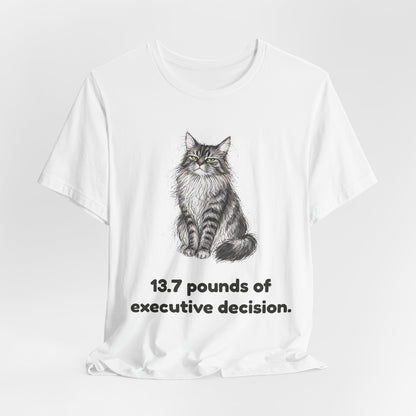 13.7 Pounds of Executive Decision — Funny Maine Coon T-Shirt