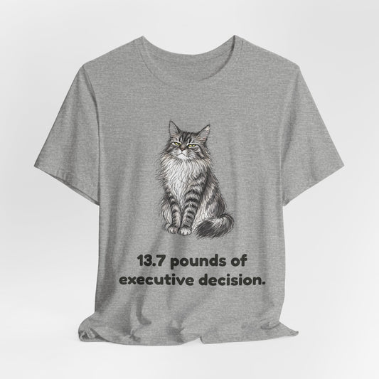 13.7 Pounds of Executive Decision — Funny Maine Coon T-Shirt