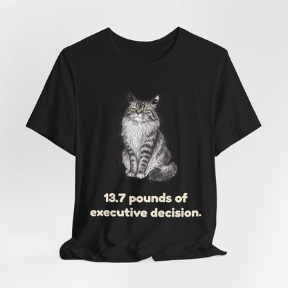13.7 Pounds of Executive Decision — Funny Maine Coon T-Shirt