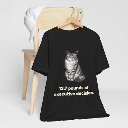 13.7 Pounds of Executive Decision — Funny Maine Coon T-Shirt