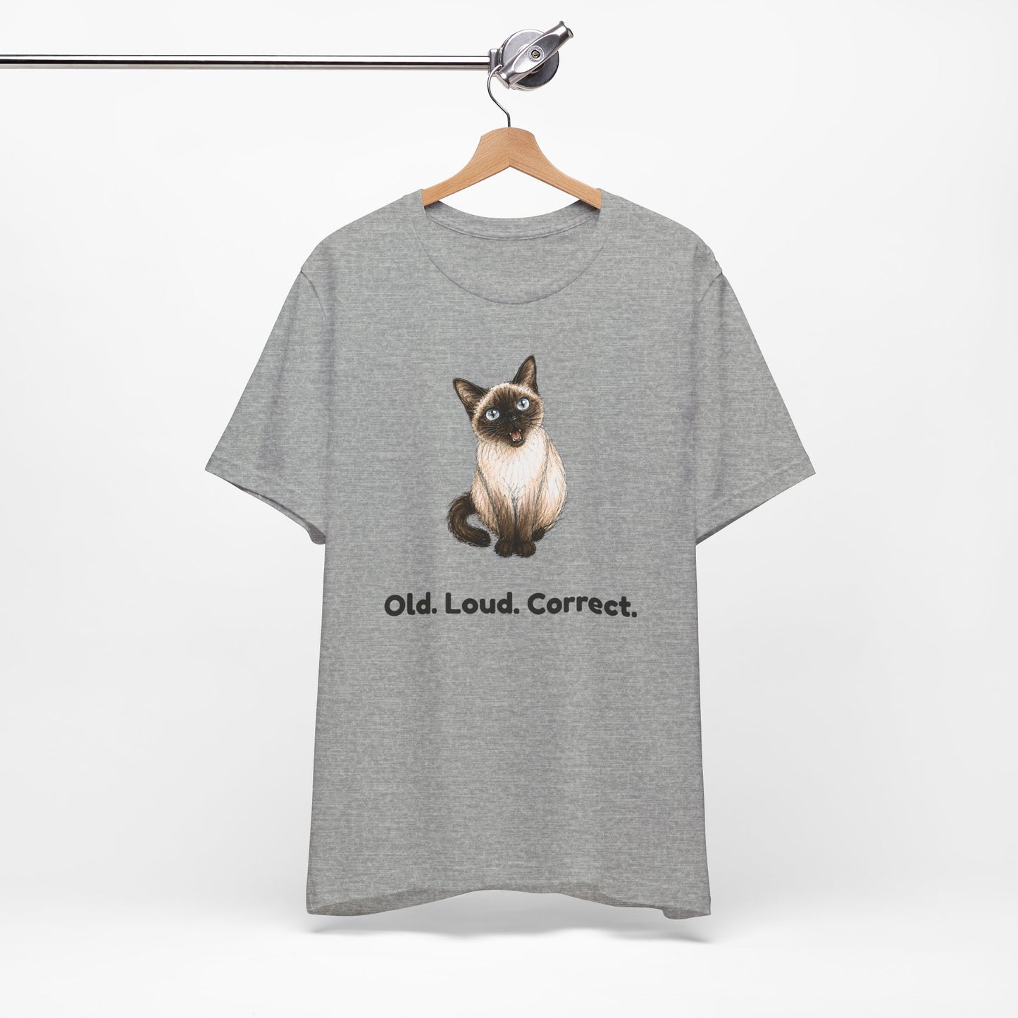 Old. Loud. Correct. — Funny Senior Cat T-Shirt