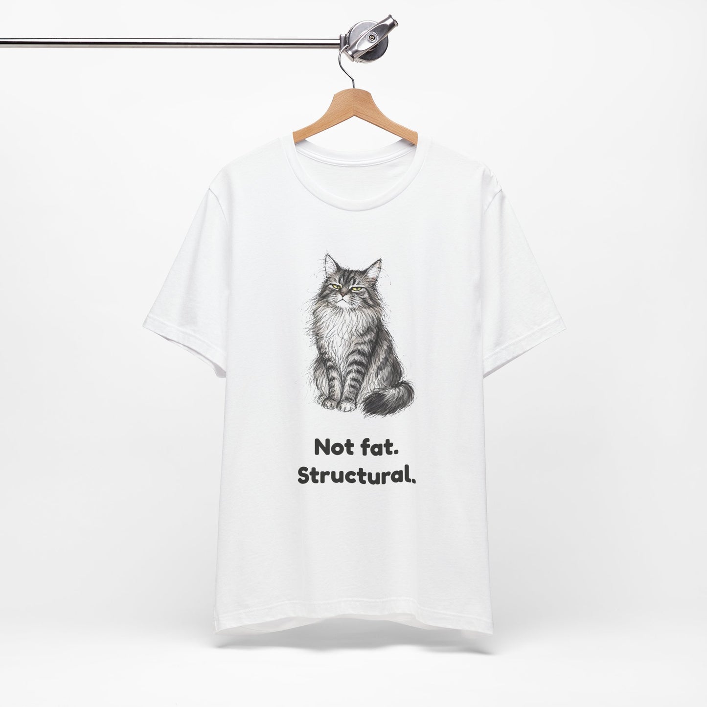 Not Fat. Structural. — Funny Cat T-Shirt