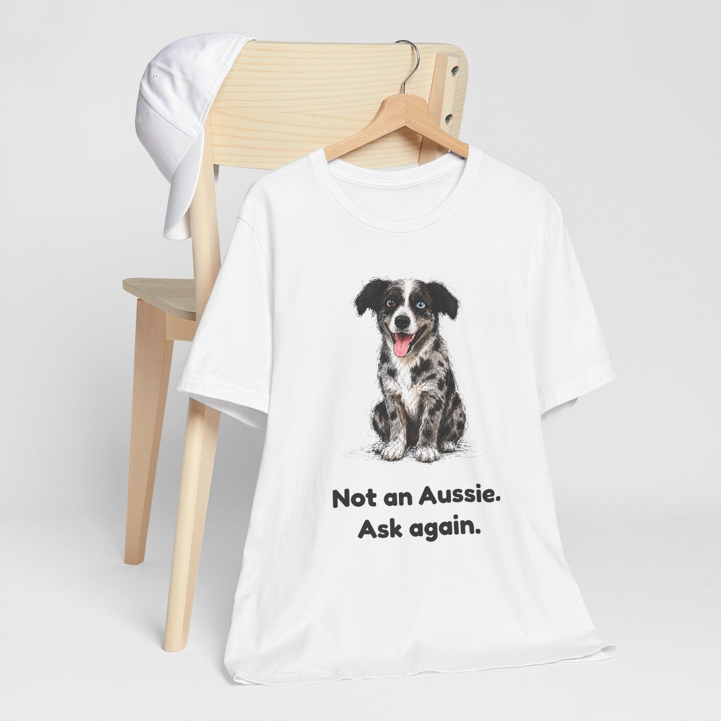 Not an Aussie. Ask Again. — Funny Bernedoodle T-Shirt