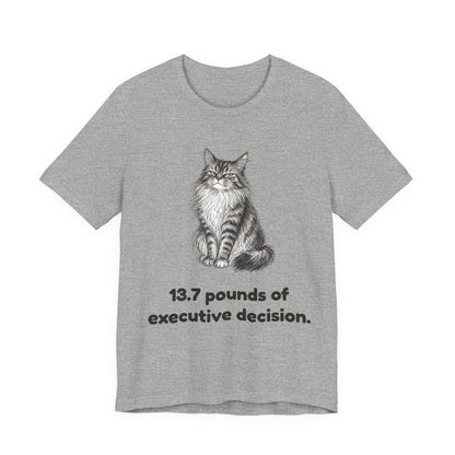 13.7 Pounds of Executive Decision — Funny Maine Coon T-Shirt
